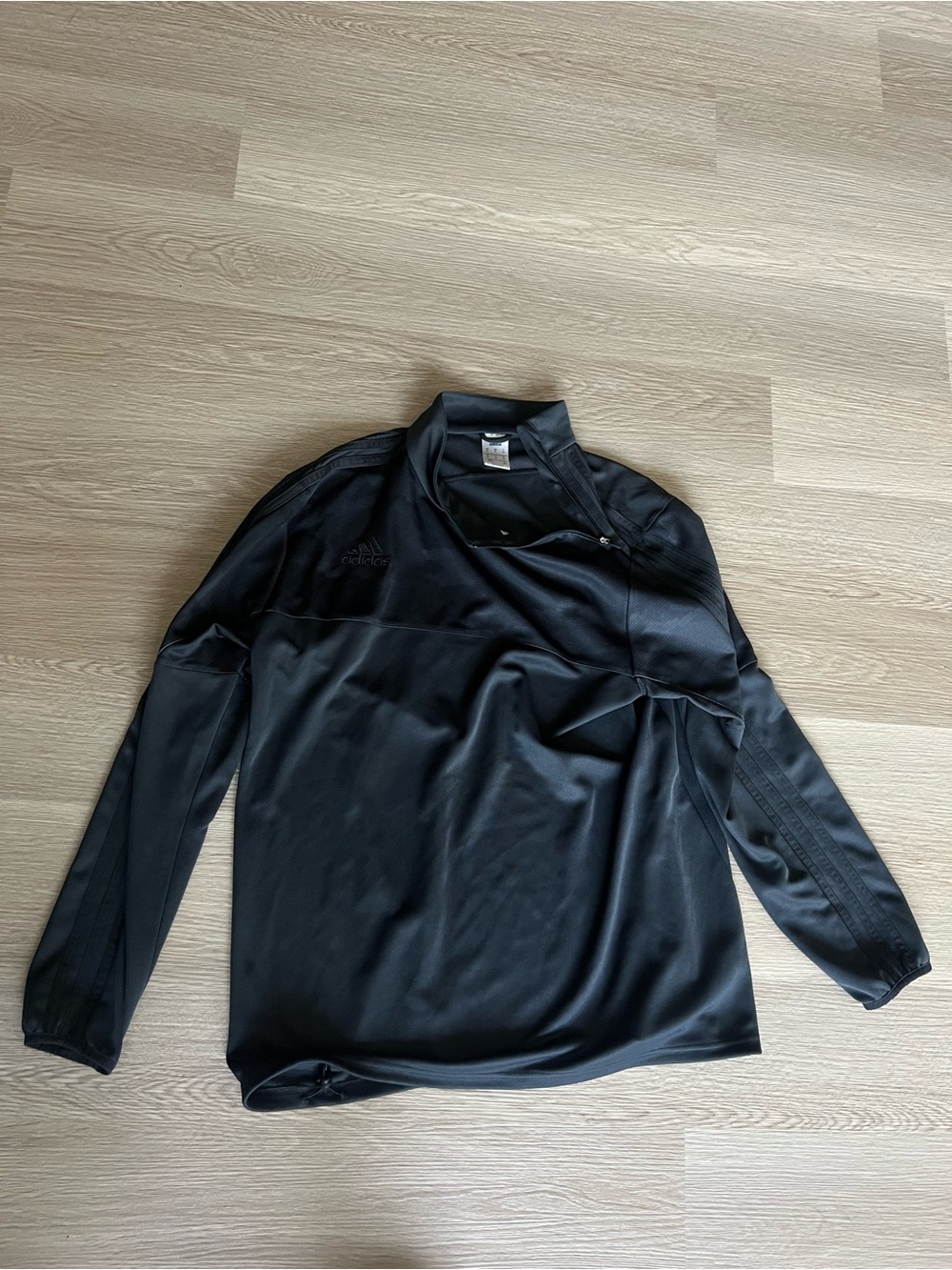 adidas Black Zip-Front Athletic Jacket